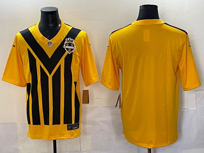 MenPittsburgh Steelers blank yellow Nike NFL  2025 Jersey 06